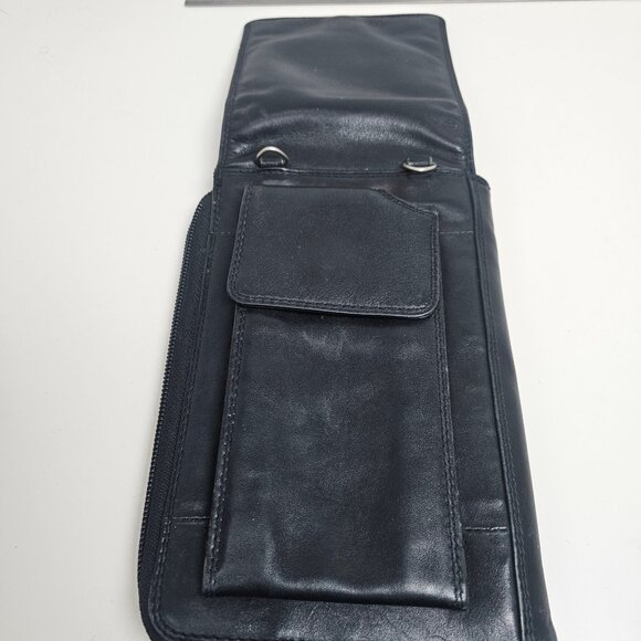 Derek Alexander Black Leather Wallet with Calculator - Picture 5 of 5